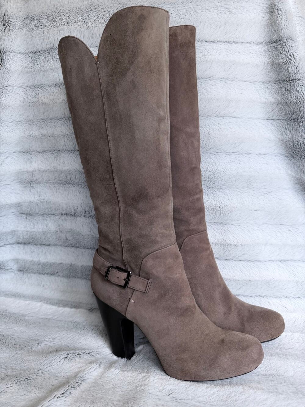 Söfft Felicia Taupe Suede Leather Knee High Boots 
- Women’s 8.5